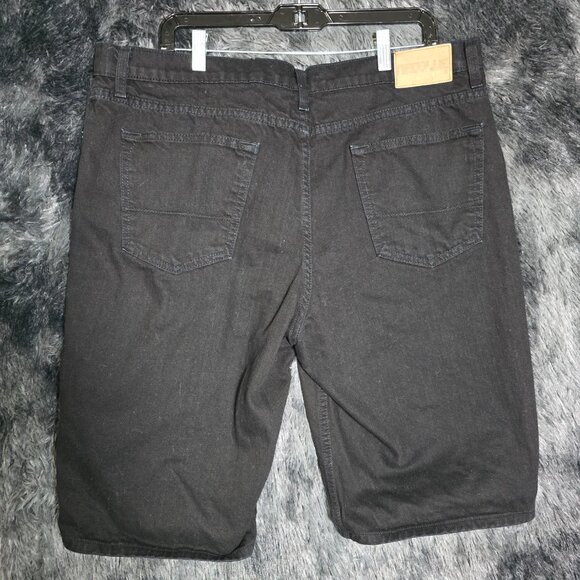 Neo Blue Skater Jean Shorts Mens 38 Black Made in USA Vintage Denim - Picture 7 of 10